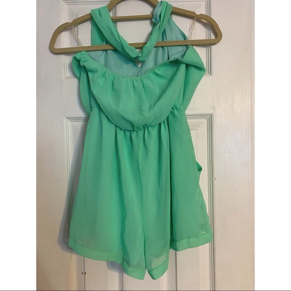 New Cute Neon Green Romper With Pockets!! | Size S - Picture 2 of 3